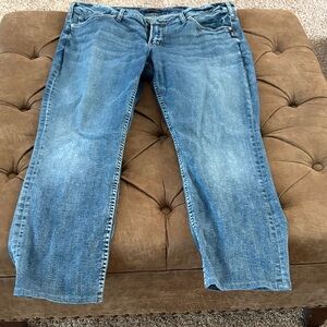 Silver Suki Straight Jeans, size 18, length 32